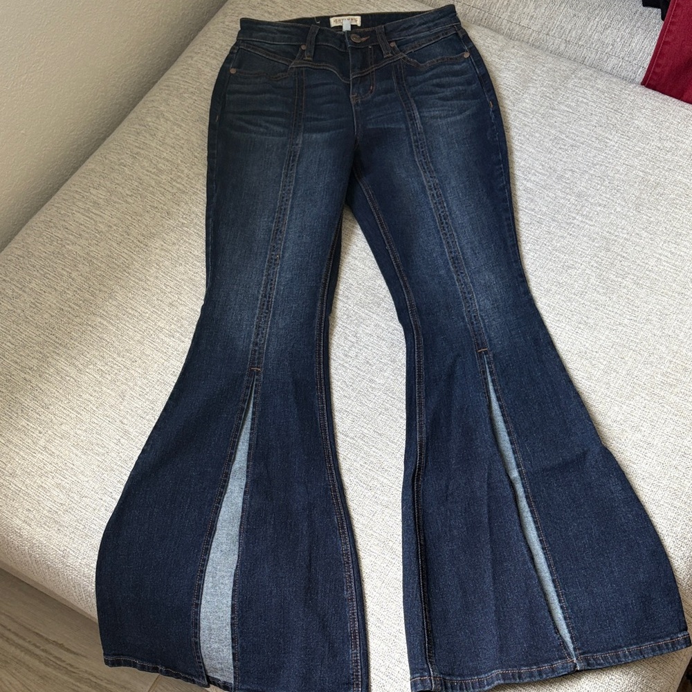 Shyanne Dark Blue Flare Jeans